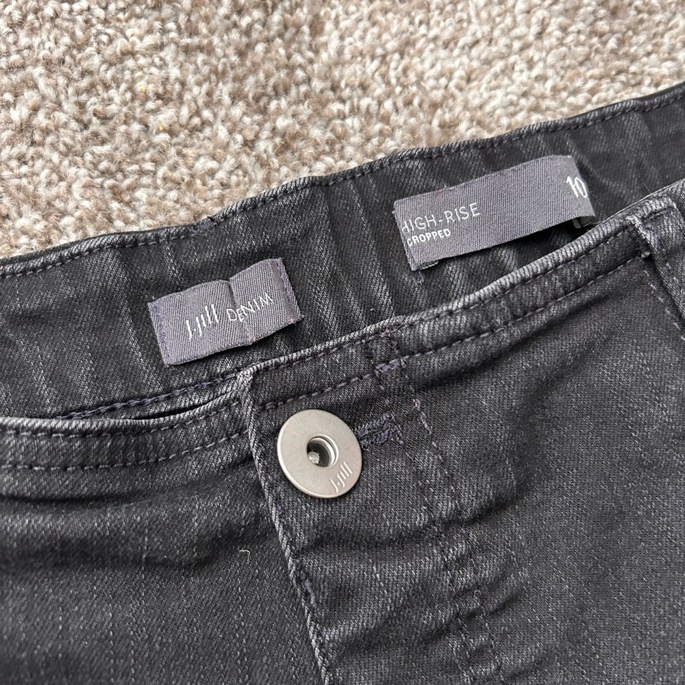 J.Jill High Rise Cropped Jeans – Size 10 black cotton pants - Picture 7 of 14